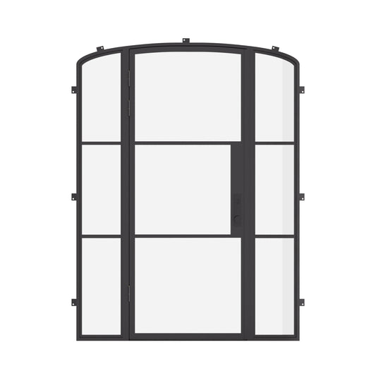 Air 4 with Side Windows - Single Mini Arch by Pinky’s Iron Doors — home doors, view 1