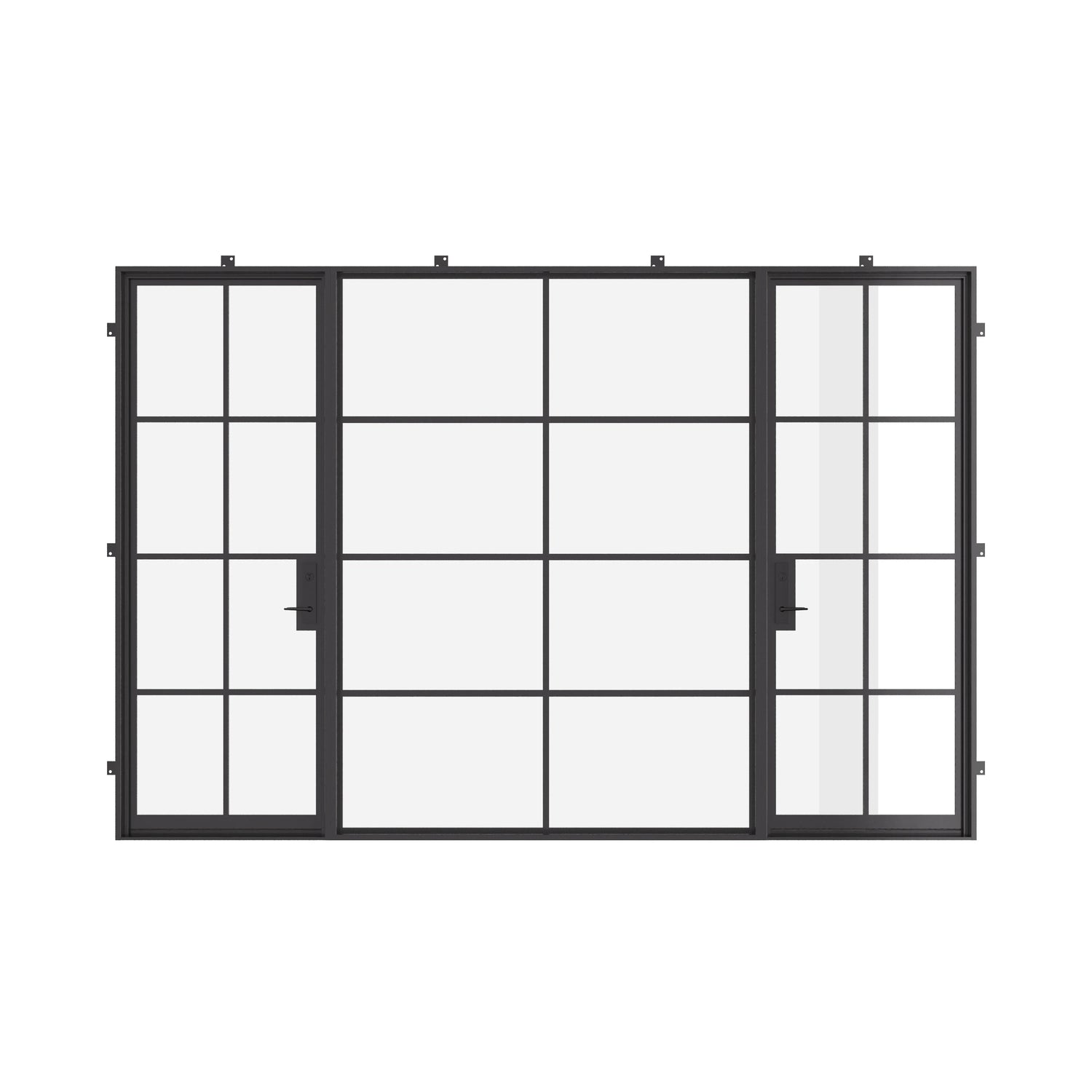 Air 5 with Thermal Break - Dual Single with Middle Fixed Panel Flat by Pinky’s Iron Doors — home doors, view 1