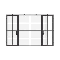 Air 5 with Thermal Break - Dual Single with Middle Fixed Panel Flat | Standard Sizes by Pinky’s Iron Doors — home doors, view 1