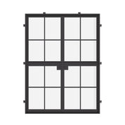 Air 5 Dutch double flat steel doors, pre-hung with dual-pane tempered glass