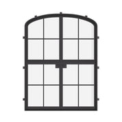 Air 5 Dutch double mini arch exterior door in architectural steel with dual-pane tempered glass and prehung frame