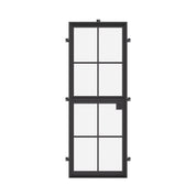 Dutch single flat exterior steel door, NFRC-rated with dual-pane tempered glass