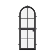Dutch single full arch exterior steel door with dual-pane glass