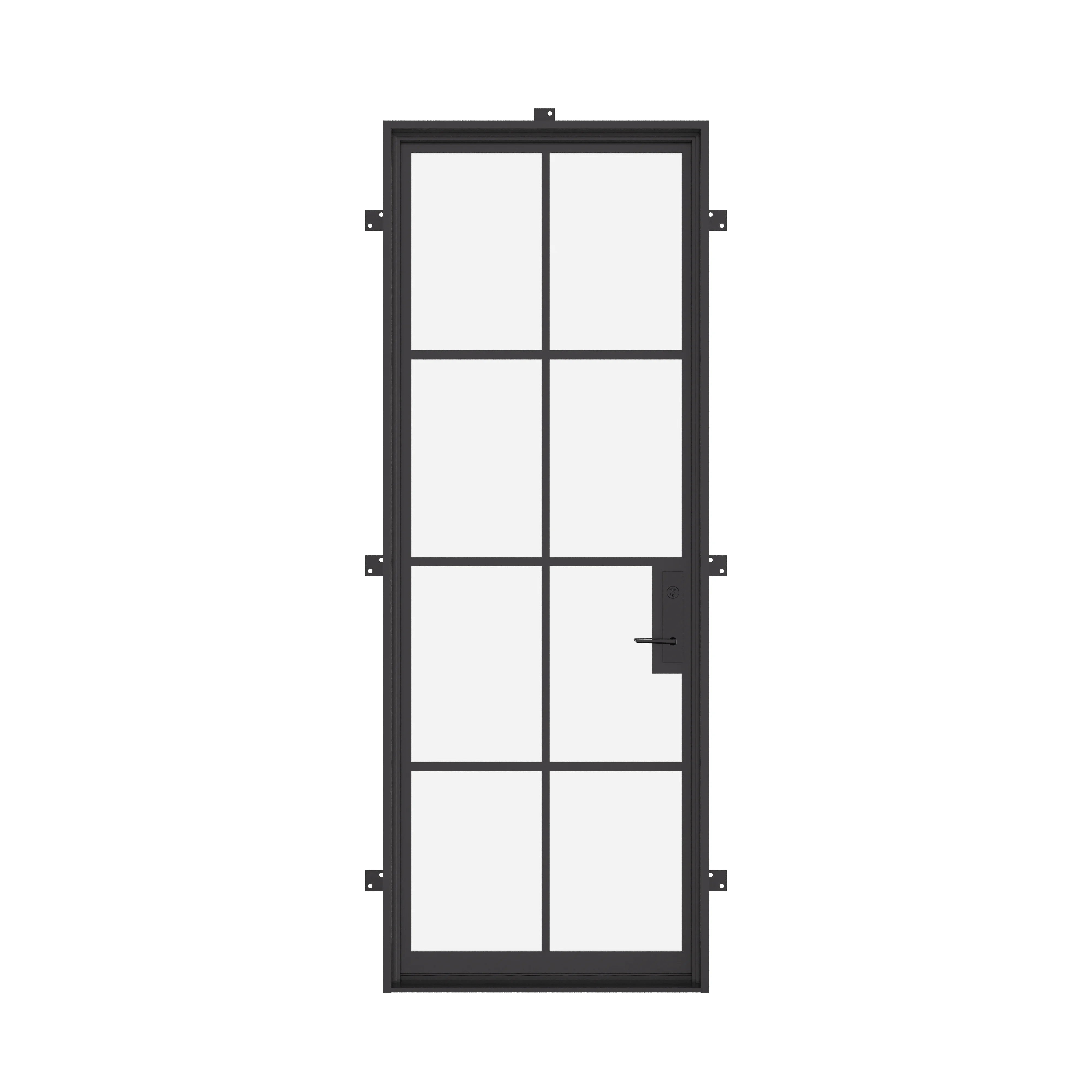 modern exterior steel door with insulated frame design