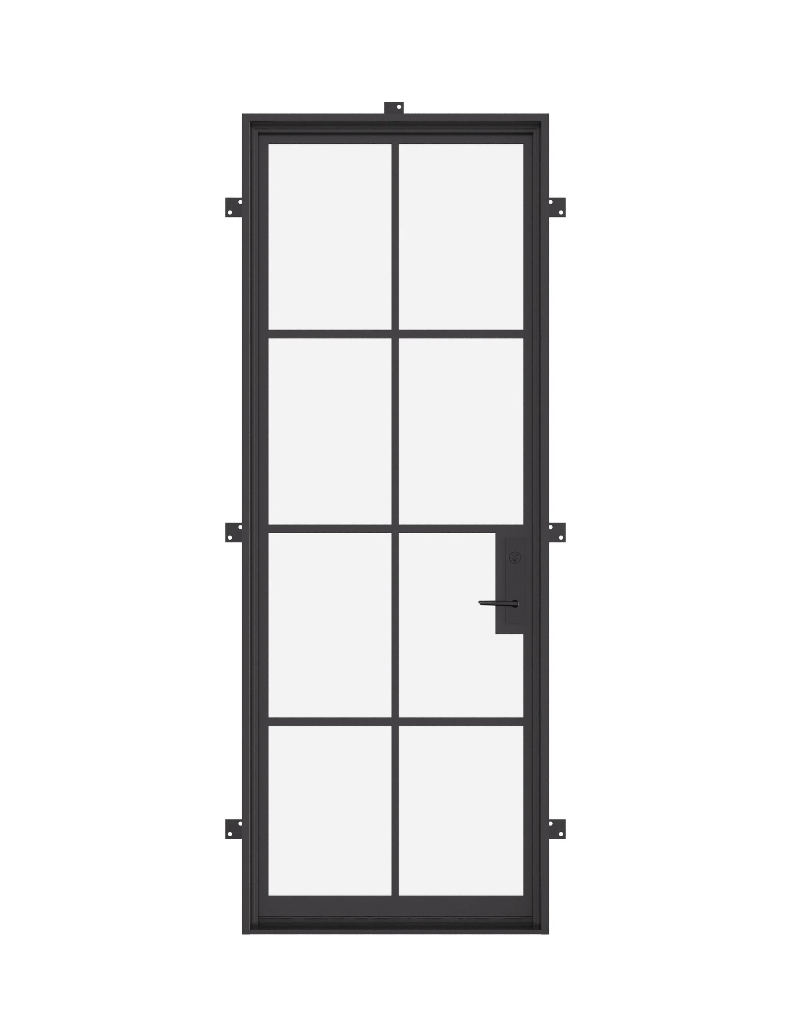 custom single flat steel door with thermal break core