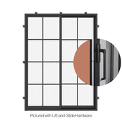 Air 5 exterior steel sliding door with cold-rolled steel frame and tempered glass