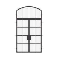 Air 5 with Thermal Break and Arch Top Window - Double Flat | Standard Sizes by Pinky’s Iron Doors — home doors, view 1