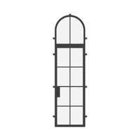 Air 5 with Thermal Break and Full Arch Top Window - Single Flat | Standard Sizes by Pinky’s Iron Doors — home doors, view 1