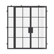 Double flat architectural steel entry doors with left side window, NFRC rated