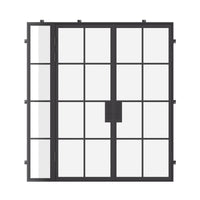 Air 5 with Thermal Break and Left Side Window - Double Flat by Pinky’s Iron Doors — home doors, view 1