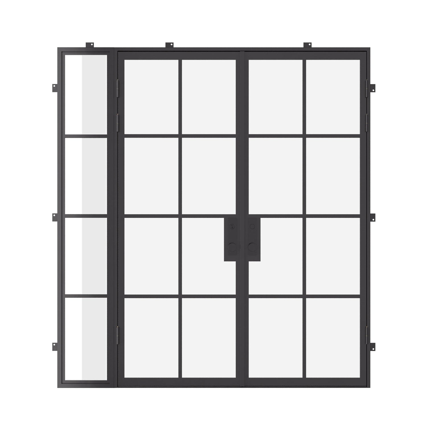 Air 5 with Thermal Break and Left Side Window - Double Flat by Pinky’s Iron Doors — home doors, view 1