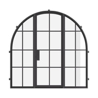 Air 5 with Thermal Break and Side Windows - Single Full Arch | Standard Sizes by Pinky’s Iron Doors — home doors, view 1