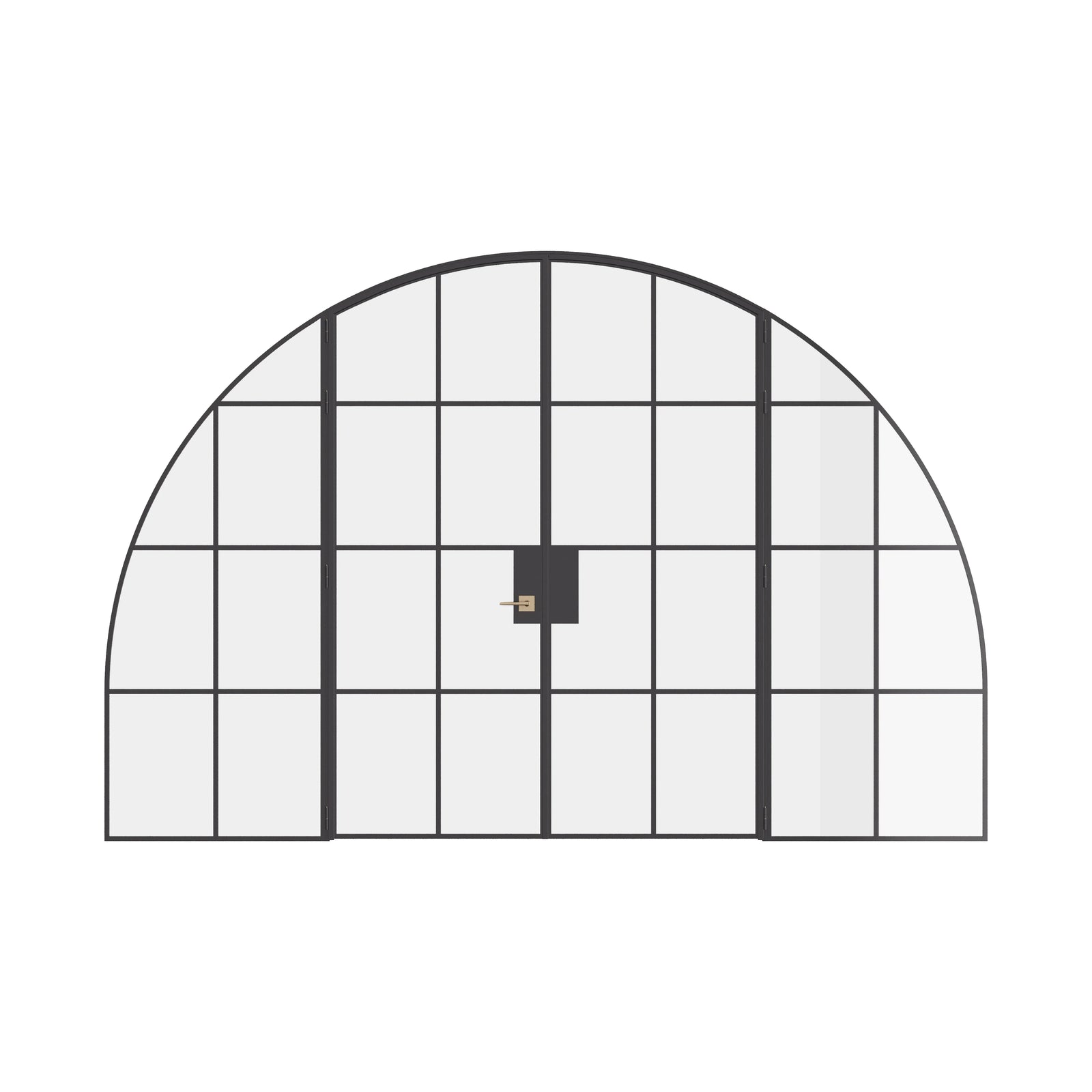 Pinkys Air 5 interior steel door, double, full arch, with side windows, closed