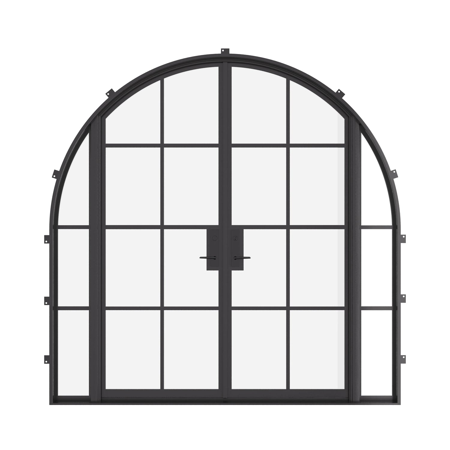 Air 5 with Thermal Break and Side Windows - Double Full Arch | Standard Sizes by Pinky’s Iron Doors — home doors, view 1