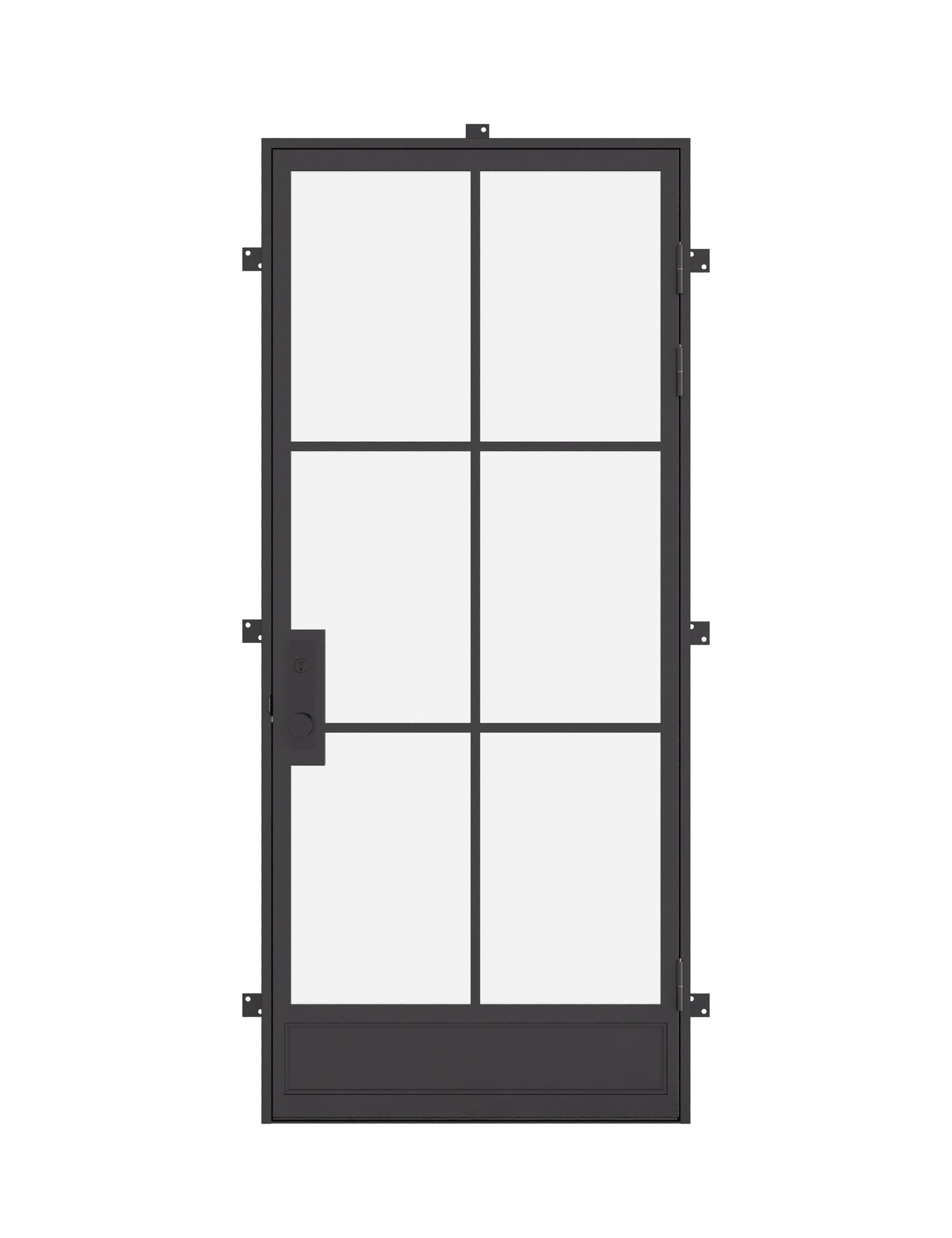 Air 7 thermal break single flat steel front door, insulated architectural steel entry system