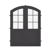 Air Getty double arch steel front doors, classic arched architectural steel entry