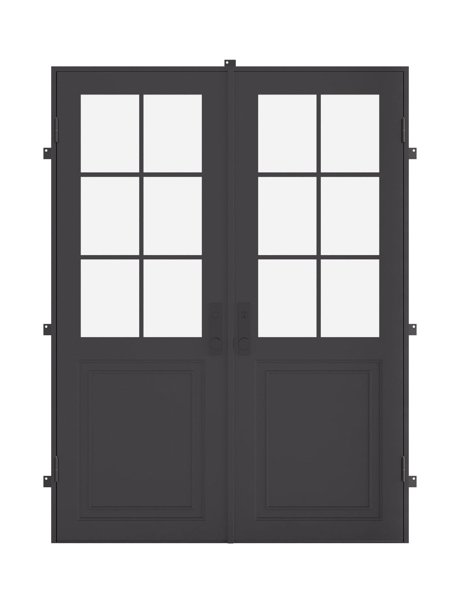 Air Getty double flat thermal break steel front doors with insulated architectural steel system