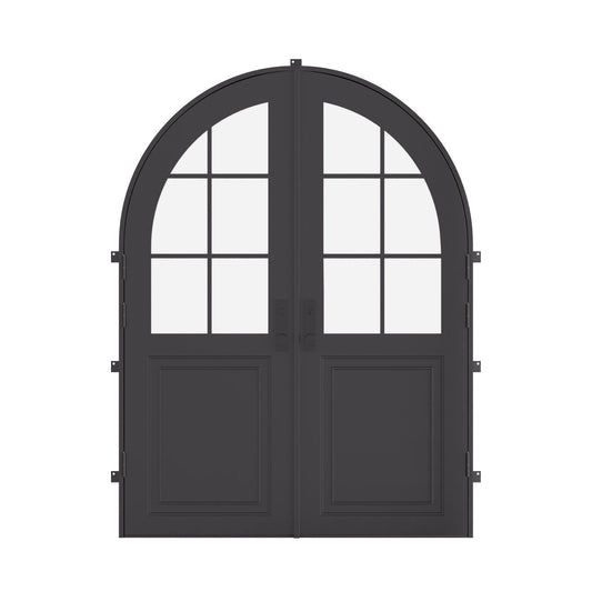 Air Getty - Double Full Arch | Standard Sizes by Pinky’s Iron Doors — home doors, view 1