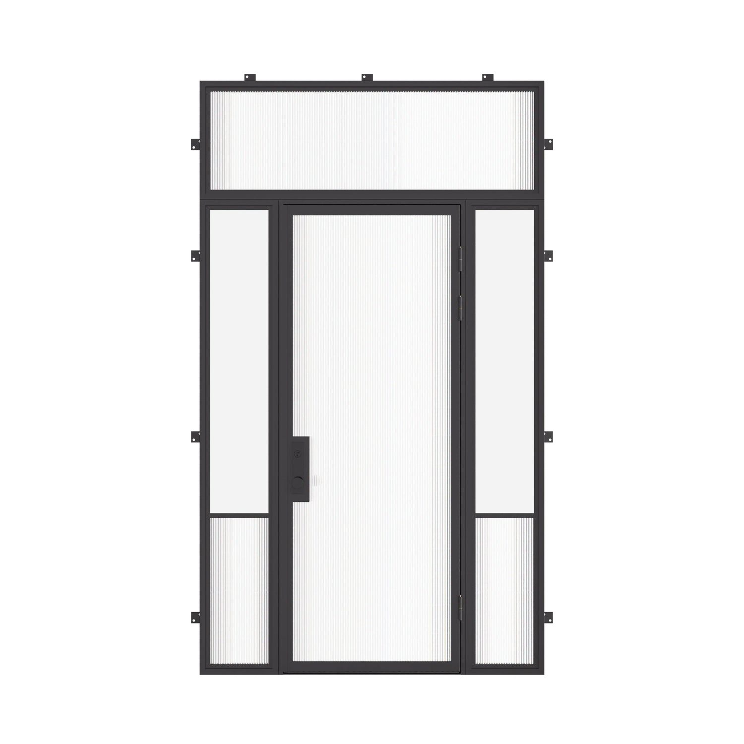 Air Grand with Side Windows and Flat Top Window - Single Flat | Standard Sizes by Pinky’s Iron Doors — home doors, view 1