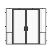 Air Grand exterior steel double door with sidelights, cold-rolled galvanized steel construction and dual-pane Low-E tempered glass