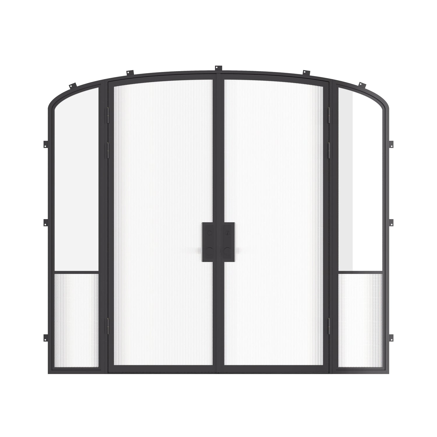 Air Grand with Side Windows - Double Mini Arch | Standard Sizes by Pinky’s Iron Doors — home doors, view 1