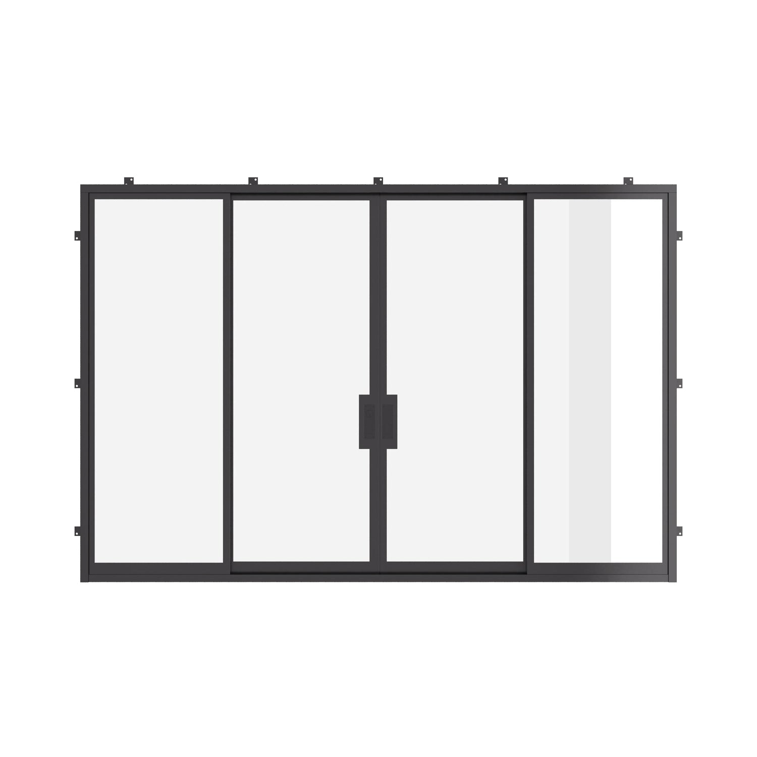 Air Lite - Center Split Double Slider by Pinky’s Iron Doors — home doors, view 1