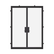 Double flat exterior steel door, NFRC rated with dual pane low-E.