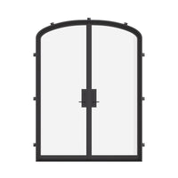 Air Lite - Double Mini Arch | Standard Sizes by Pinky’s Iron Doors — home doors, view 1