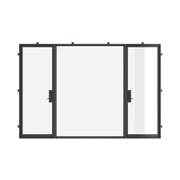 Air Lite - Dual Single with Middle Fixed Panel Flat | Standard Sizes by Pinky’s Iron Doors — home doors, view 1