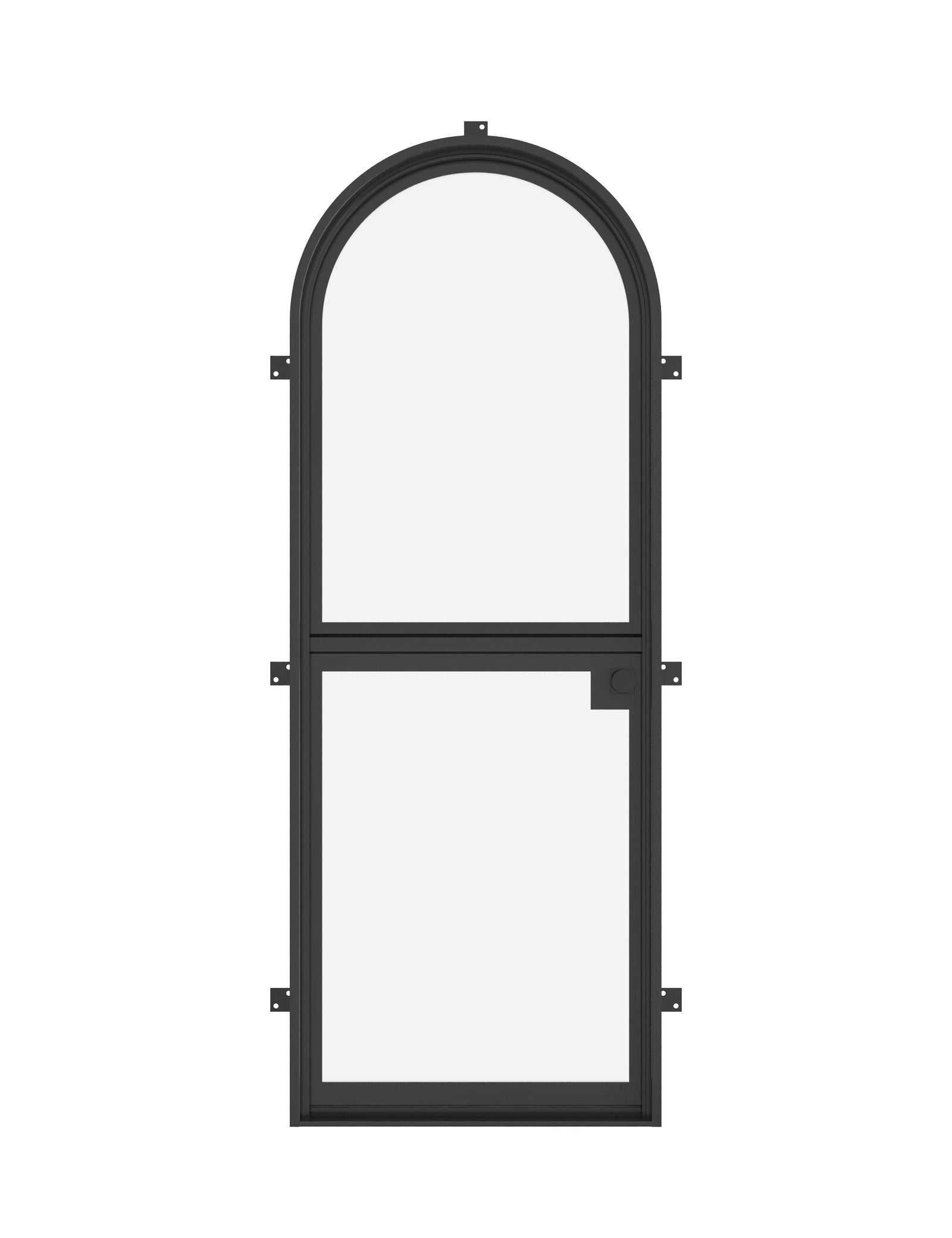 Dutch full arch steel door, NFRC rated low-E glazing.