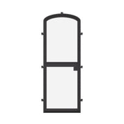 Single mini arch Dutch steel door with divided panel.