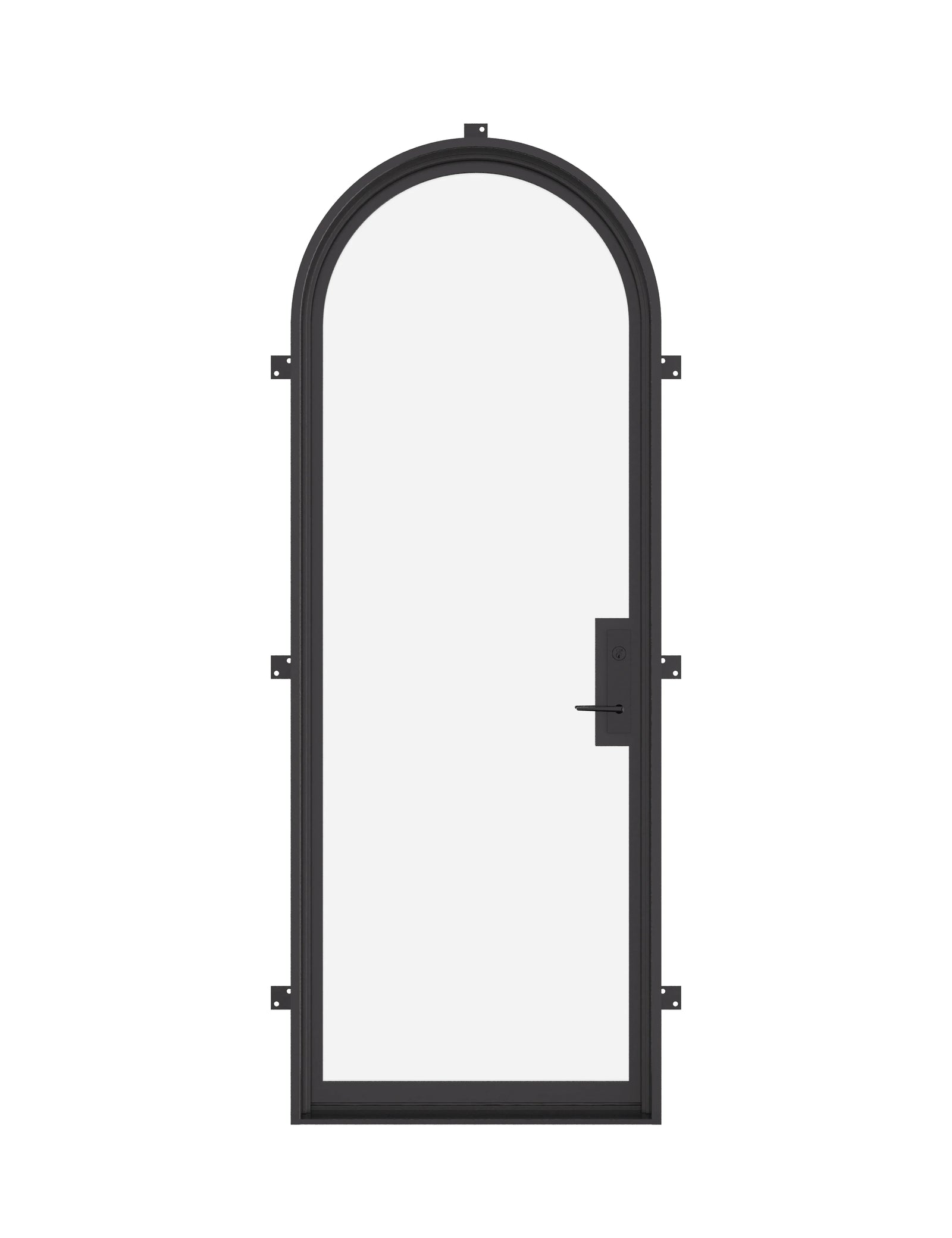 Air Lite Thermal Break Single Full Arch cold-rolled steel door with TDL divided lites and dual-pane Low-E glass for energy-efficient architectural entry