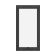 Awning steel window, portrait, ring pull, hot-rolled steel, black, dual pane Low-E glass