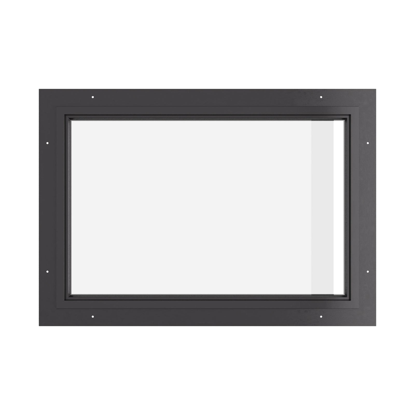 modern steel fixed window in horizontal orientation for exterior wall