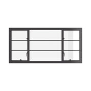 Thermally broken portrait steel casement window with thermal performance glazing