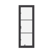 Landscape steel double casement window, standard size, with horizontal mullions