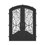 Beverly double door in bronze shade with arched entry.