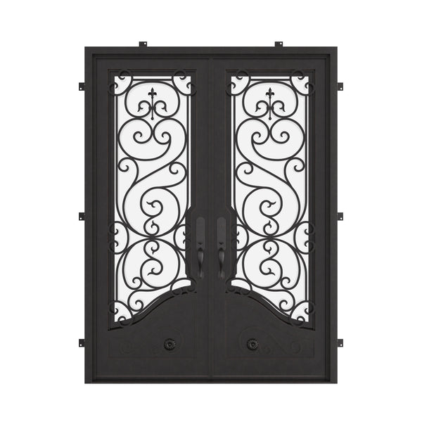 Beverly black square top patio door with thermal break.