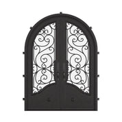 Beverly double radius top french front door with operable tempered glass panel.
