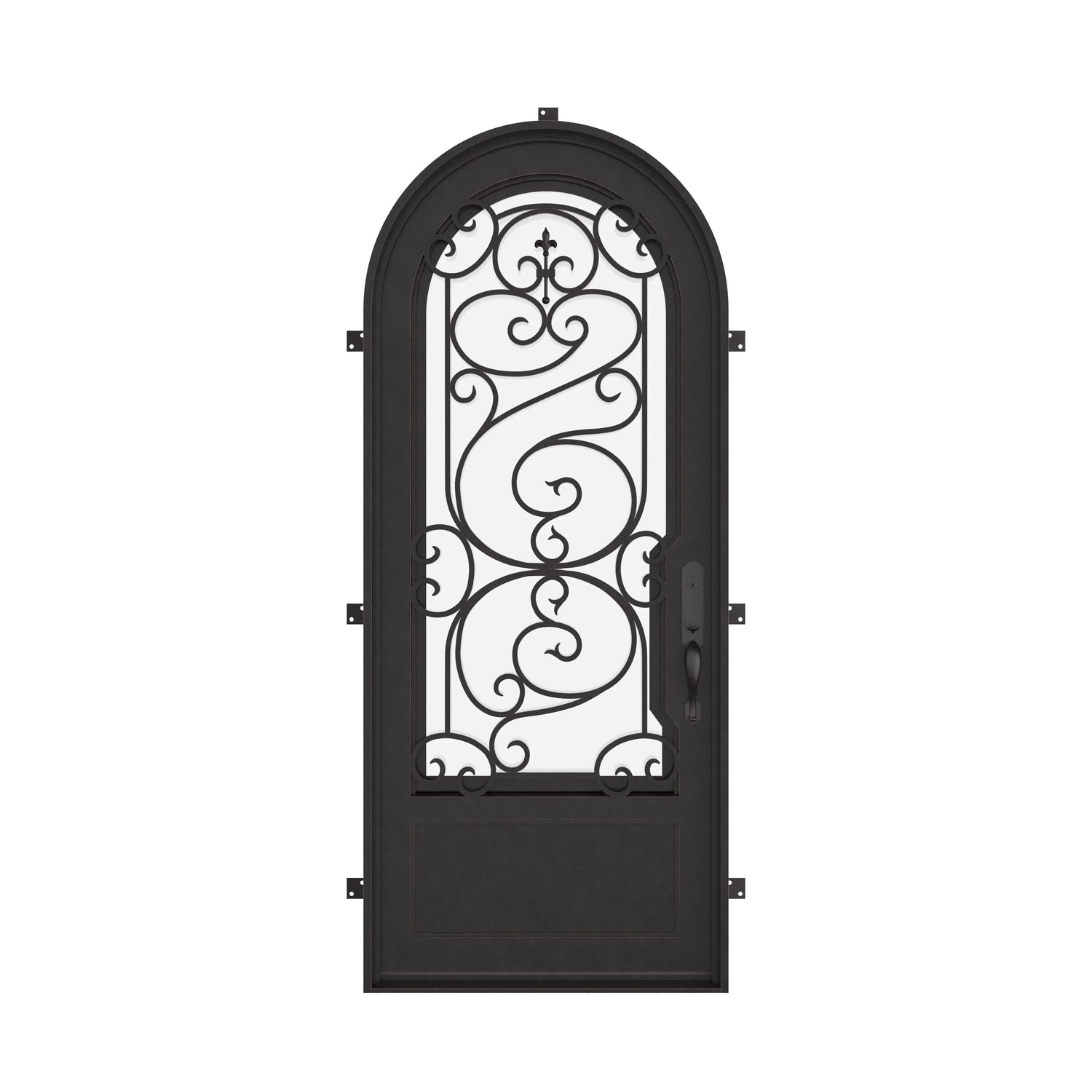 Beverly with Thermal Break - Single Full Arch | Standard Sizes by Pinky’s Iron Doors — home doors, view 1