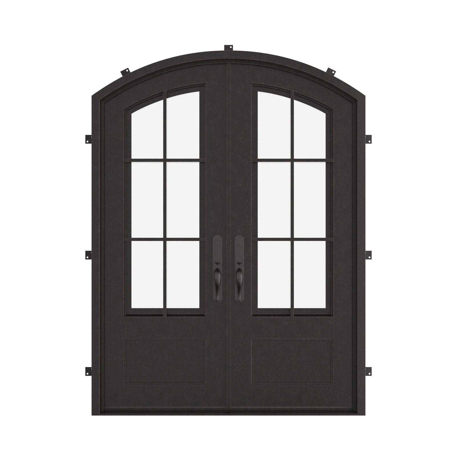 Bristol double door in bronze with glass and thermal barrier.