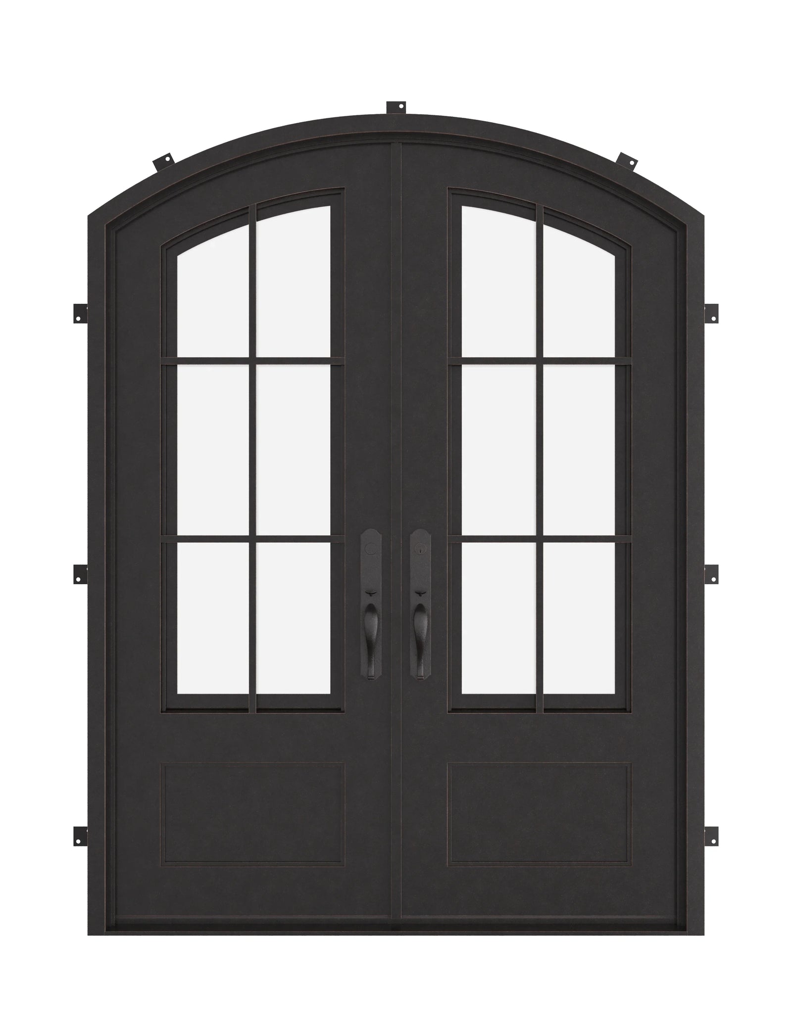 Bristol double door in bronze with glass and thermal barrier.