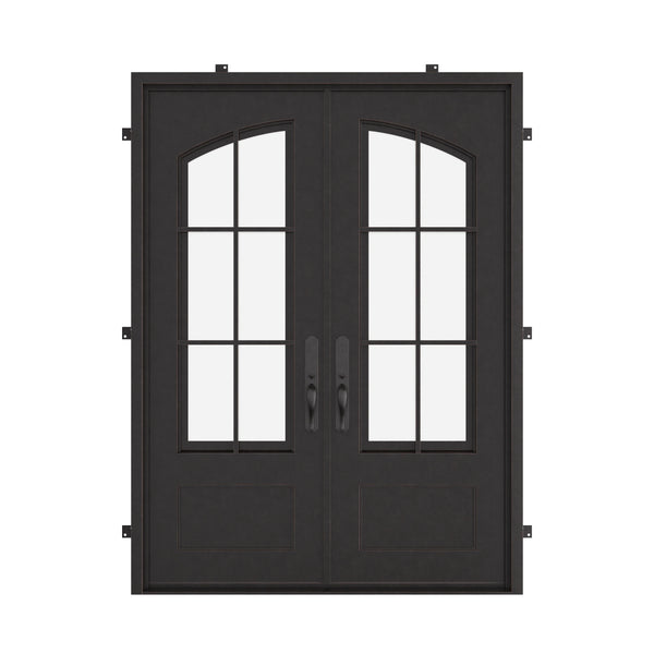 Bristol flat top door for cold weather in black.