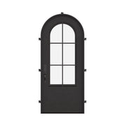 Bristol single full arch top door with thick double-pane glass.