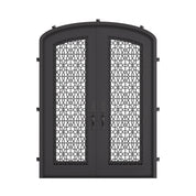 DNA’ Door iron double door in bronze shade with arch design.