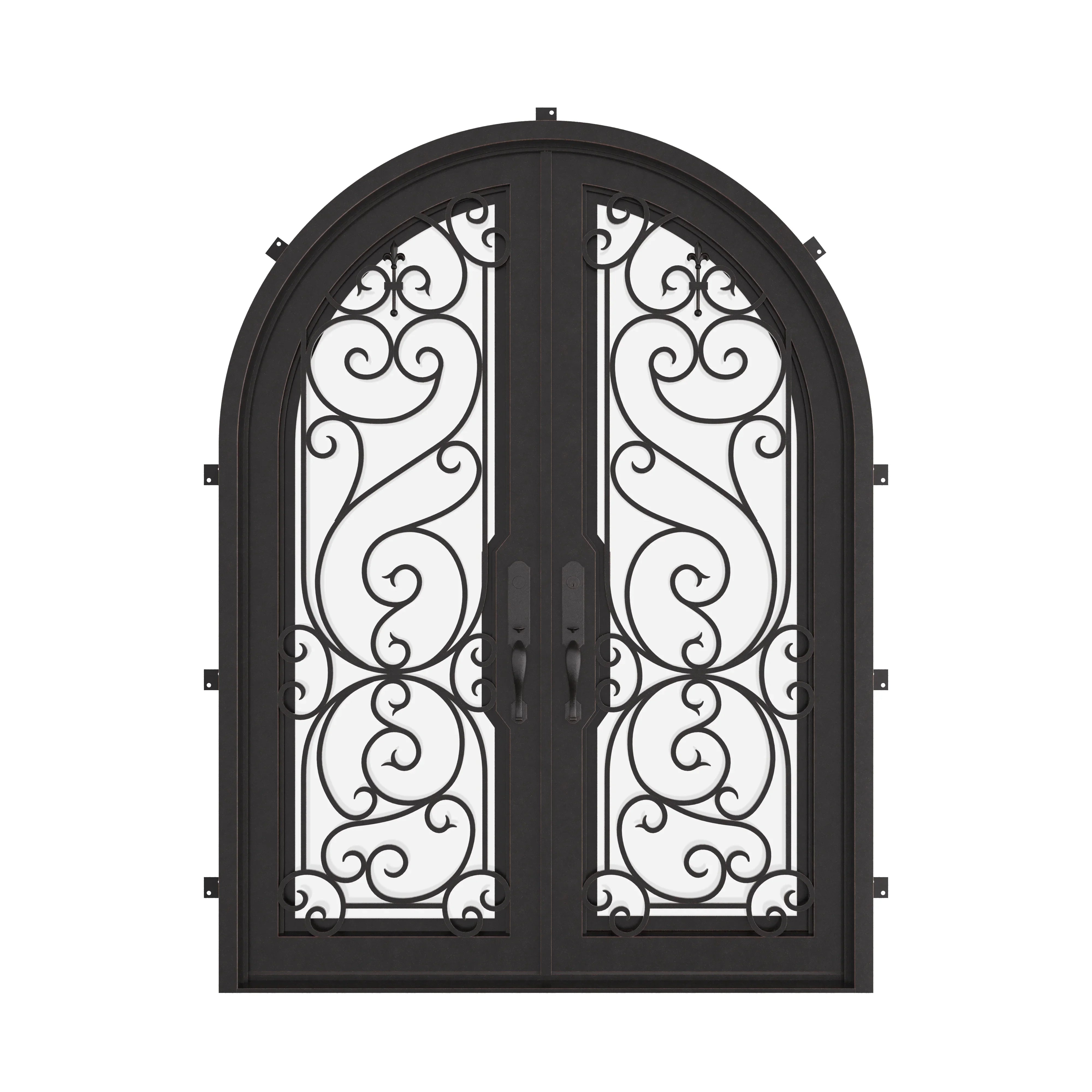 Hills round top iron french door with thermal barrier.