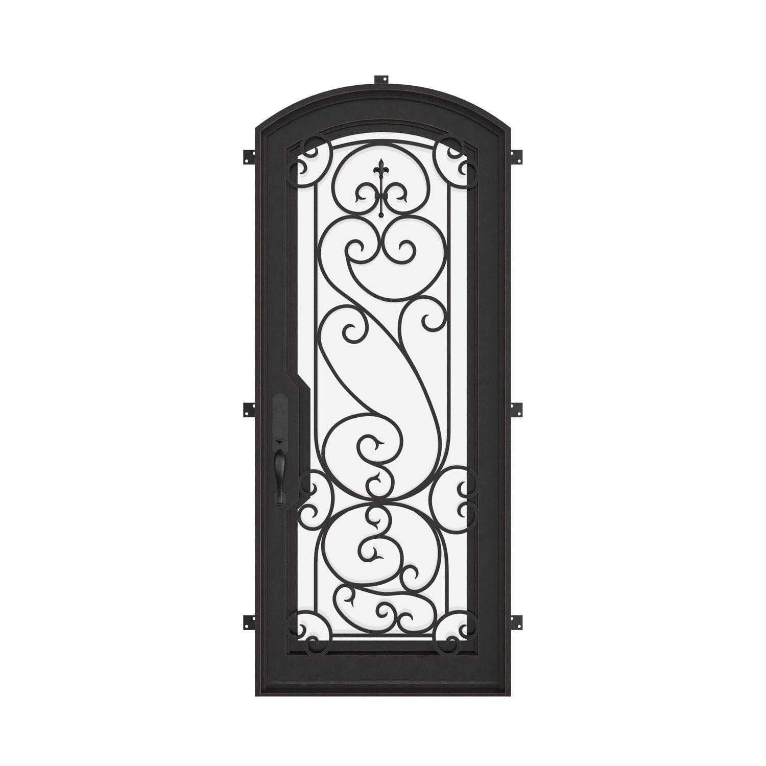 Hills with Thermal Break - Single Arch | Standard Sizes by Pinky’s Iron Doors — home doors, view 1