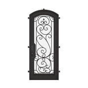 Golden Gate arch top swinging door in bronze finish.
