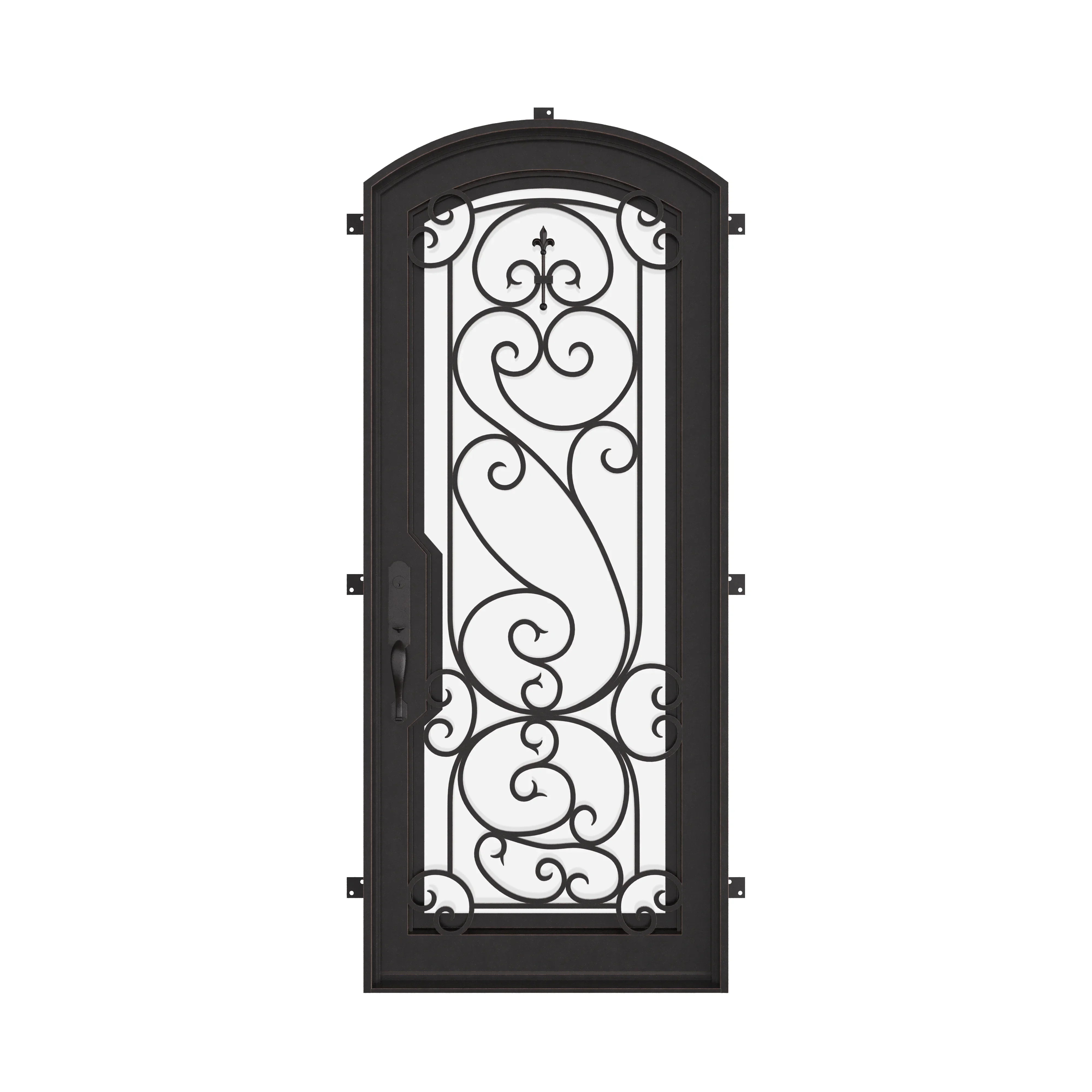 Golden Gate arch top swinging door in bronze finish.
