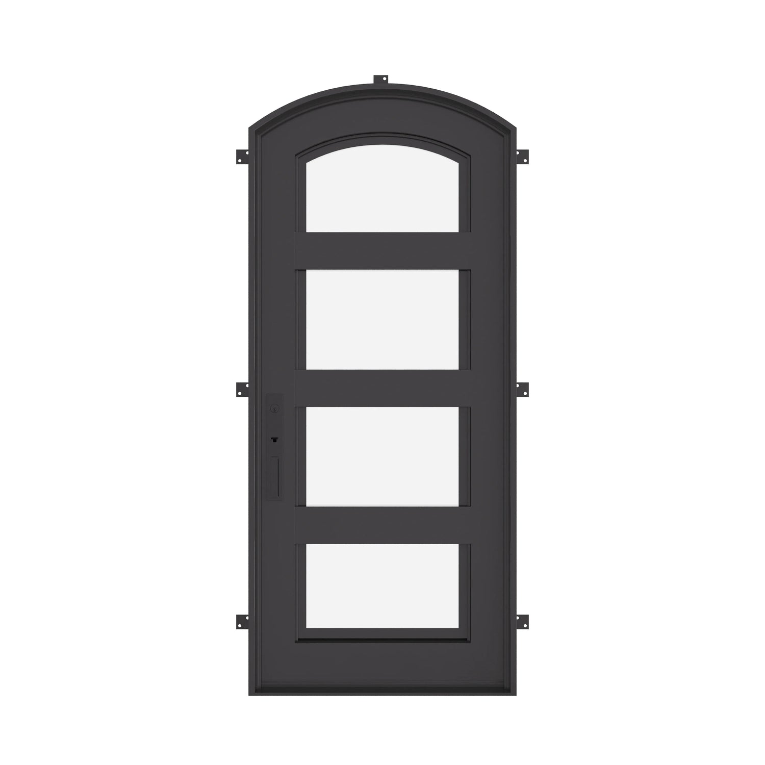 Knox with Thermal Break - Single Arch by Pinky’s Iron Doors — home doors, view 1